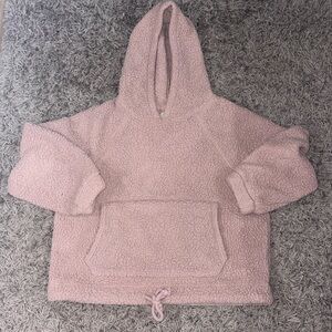 American Eagle Outfitters Light Pink Sherpa Hoodie
